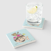 Frida Kahlo | FridaMoji - A OK Stenen Onderzetter (Zijkant)