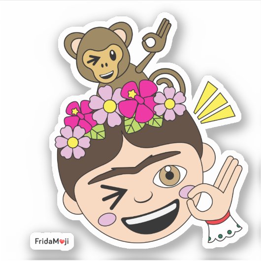 Frida Kahlo | FridaMoji - A OK Sticker (Voorkant)