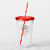 Frida Kahlo | FridaMoji - Dag van de dode aap Acryl Drinkbeker (Achterkant)