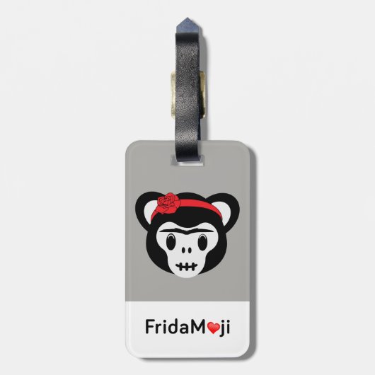 Frida Kahlo | FridaMoji - Dag van de dode aap Bagagelabel (Achterkant verticaal)