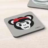 Frida Kahlo | FridaMoji - Dag van de dode aap Bier Onderzetter (Linkerzijde)