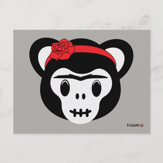 Frida Kahlo | FridaMoji - Dag van de dode aap Briefkaart (Voorkant)