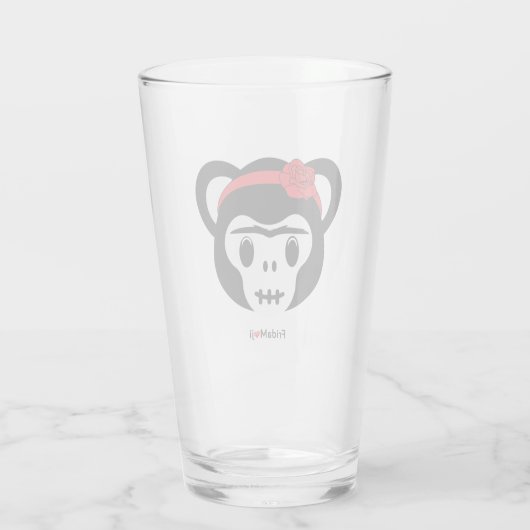 Frida Kahlo | FridaMoji - Dag van de dode aap Glas (Achterkant)