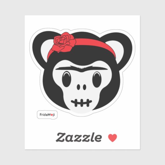 Frida Kahlo | FridaMoji - Dag van de dode aap Sticker (Vel)