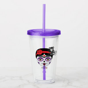 Frida Kahlo FridaMoji - Dag van de dood Acryl Drinkbeker