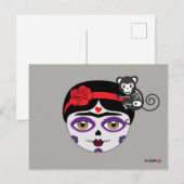 Frida Kahlo | FridaMoji - Dag van de dood Briefkaart (Voorkant / Achterkant)