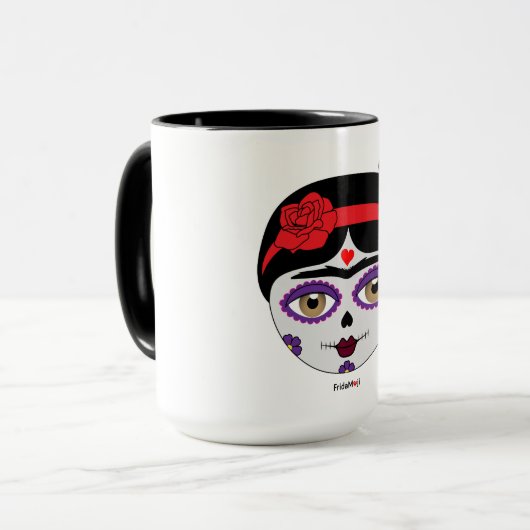 Frida Kahlo | FridaMoji - Dag van de dood Mok (Voorkant links)