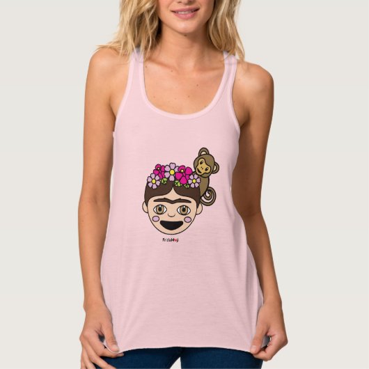 Frida Kahlo | FridaMoji - Happy Frida Tanktop (Voorkant)