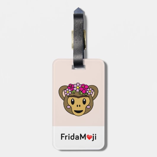 Frida Kahlo | FridaMoji - Monkey Bagagelabel (Achterkant verticaal)