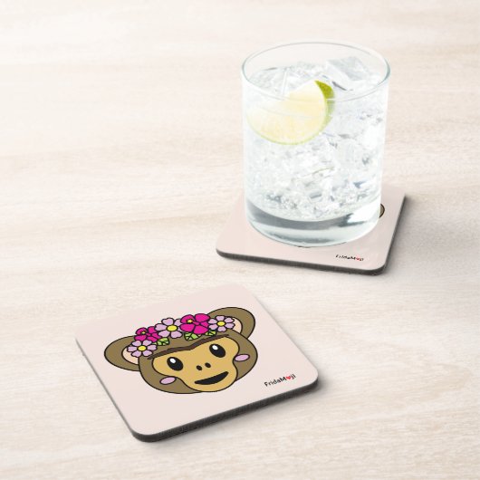 Frida Kahlo | FridaMoji - Monkey Bier Onderzetter (Rechterzijde)