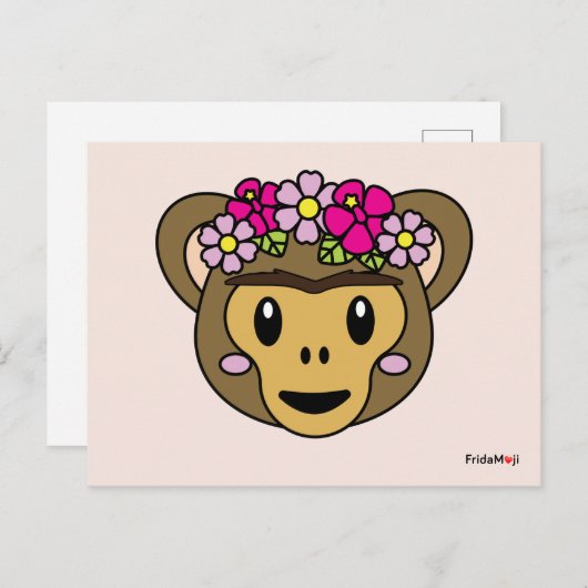 Frida Kahlo | FridaMoji - Monkey Briefkaart (Voorkant / Achterkant)