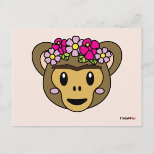 Frida Kahlo   FridaMoji - Monkey Briefkaart