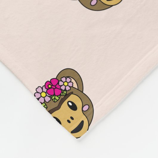 Frida Kahlo | FridaMoji - Monkey Fleece Deken (Hoek)