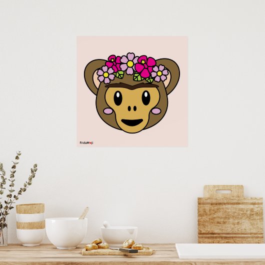 Frida Kahlo | FridaMoji - Monkey Poster (Keuken)