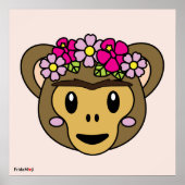Frida Kahlo | FridaMoji - Monkey Poster (Voorkant)