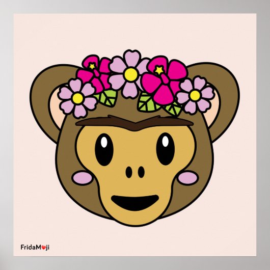 Frida Kahlo | FridaMoji - Monkey Poster (Voorkant)