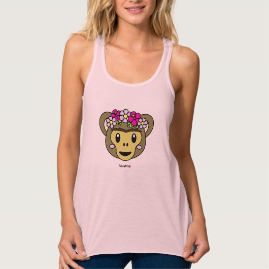Frida Kahlo | FridaMoji - Monkey Tanktop (Voorkant)