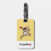 Frida Kahlo | FridaMoji - Reindeer Bagagelabel (Achterkant verticaal)