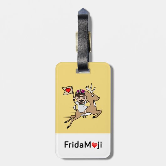 Frida Kahlo | FridaMoji - Reindeer Bagagelabel (Achterkant verticaal)