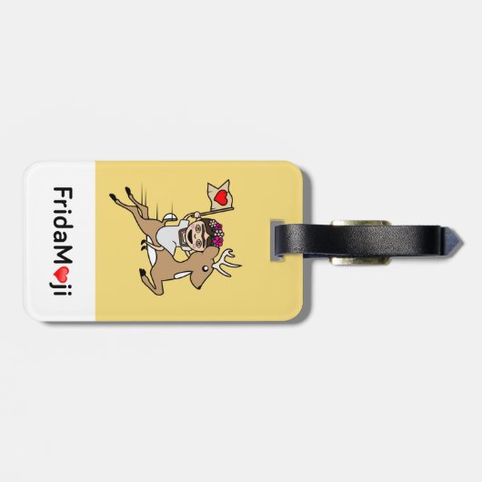 Frida Kahlo | FridaMoji - Reindeer Bagagelabel (Achterkant horizontaal)