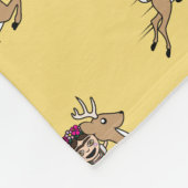 Frida Kahlo | FridaMoji - Reindeer Fleece Deken (Hoek)