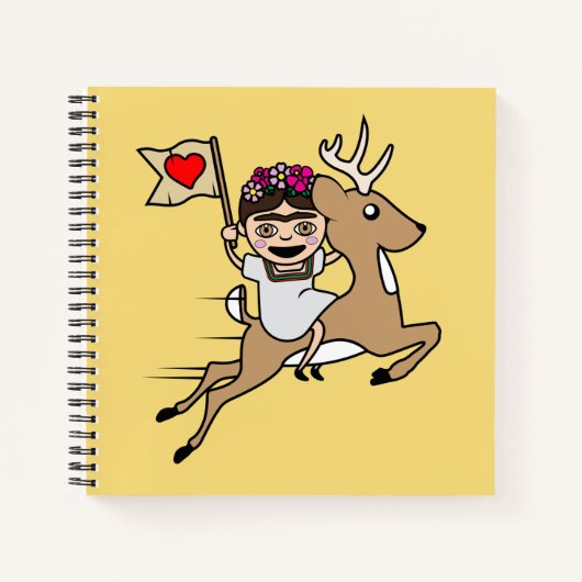 Frida Kahlo | FridaMoji - Reindeer Notitieboek (Voorkant)