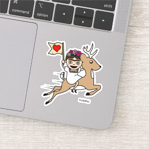 Frida Kahlo   FridaMoji - Reindeer Sticker