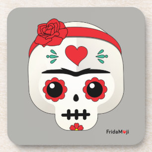 Frida Kahlo FridaMoji - Sugar Skull Bier Onderzetter
