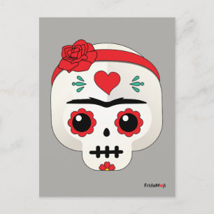 Frida Kahlo   FridaMoji - Sugar Skull Briefkaart