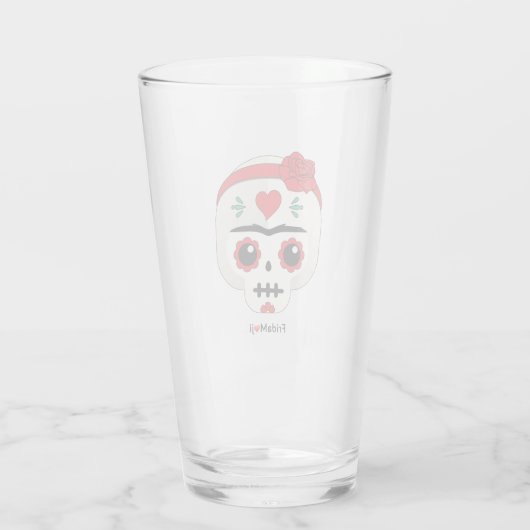 Frida Kahlo | FridaMoji - Sugar Skull Glas (Achterkant)