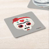 Frida Kahlo | FridaMoji - Sugar Skull Kartonnen Onderzetters (Schuin)