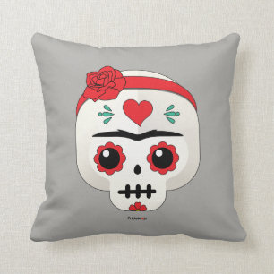 Frida Kahlo   FridaMoji - Sugar Skull Kussen