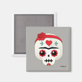 Frida Kahlo | FridaMoji - Sugar Skull Magneet (Voorkant / Achterkant)