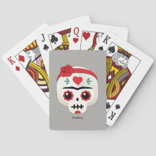 Frida Kahlo FridaMoji - Sugar Skull Pokerkaarten