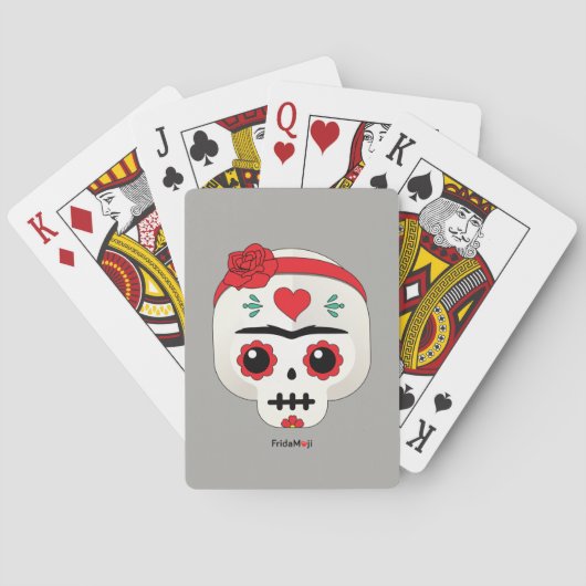 Frida Kahlo | FridaMoji - Sugar Skull Pokerkaarten (Achterkant)
