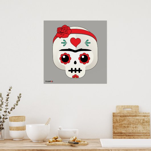 Frida Kahlo | FridaMoji - Sugar Skull Poster (Keuken)