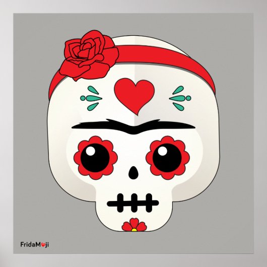 Frida Kahlo | FridaMoji - Sugar Skull Poster (Voorkant)