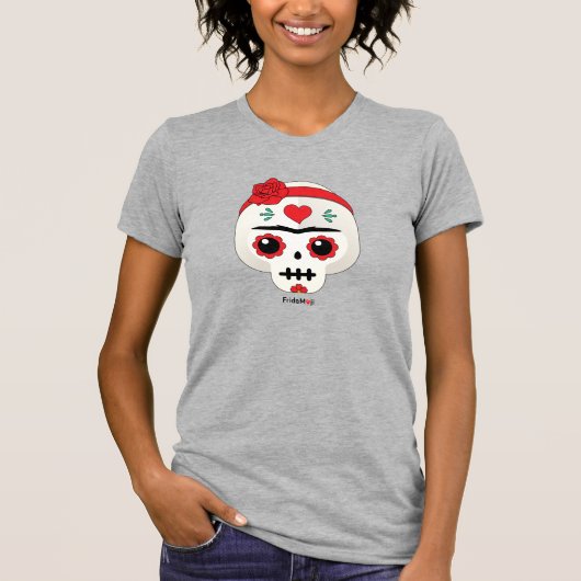 Frida Kahlo | FridaMoji - Sugar Skull T-shirt (Voorkant)