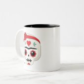 Frida Kahlo | FridaMoji - Sugar Skull Tweekleurige Koffiemok (Voorkant links)