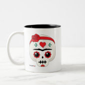 Frida Kahlo | FridaMoji - Sugar Skull Tweekleurige Koffiemok (Links)