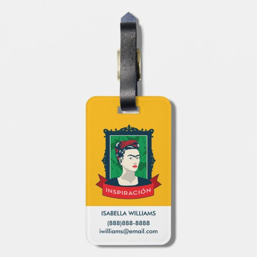 Frida Kahlo | Geïnspiración Bagagelabel (Achterkant verticaal)