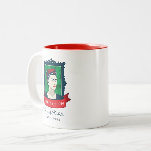 Frida Kahlo | Geïnspiración Tweekleurige Koffiemok (Voorkant links)