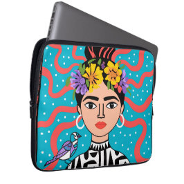 Frida Kahlo geïnspireerd - Boho - Laptophoes Laptop Sleeve