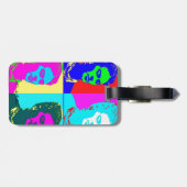 Frida Kahlo geïnspireerd portret Bagagelabel (Achterkant horizontaal)