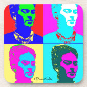 Frida Kahlo geïnspireerd portret Bier Onderzetter (Voorkant)