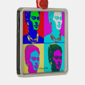 Frida Kahlo geïnspireerd portret Metalen Ornament (Rechts)