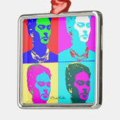 Frida Kahlo geïnspireerd portret Metalen Ornament (Links)