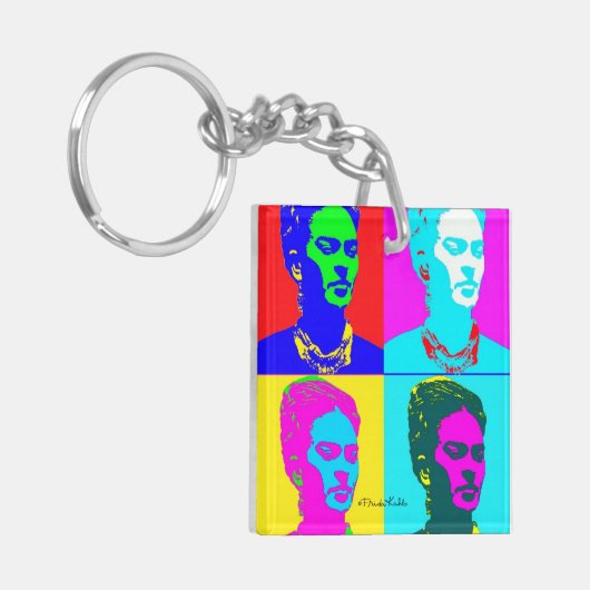 Frida Kahlo geïnspireerd portret Sleutelhanger (Voorkant Links)