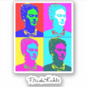Frida Kahlo geïnspireerd portret Sticker (Voorkant)
