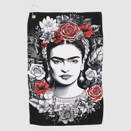 Frida Kahlo-golfservet Golfhanddoek (Voorkant)